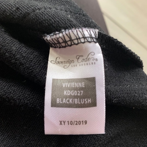 Sovereign Code Los Angeles Girls short sleeve black dress with sequins sz. 7. - Picture 7 of 9